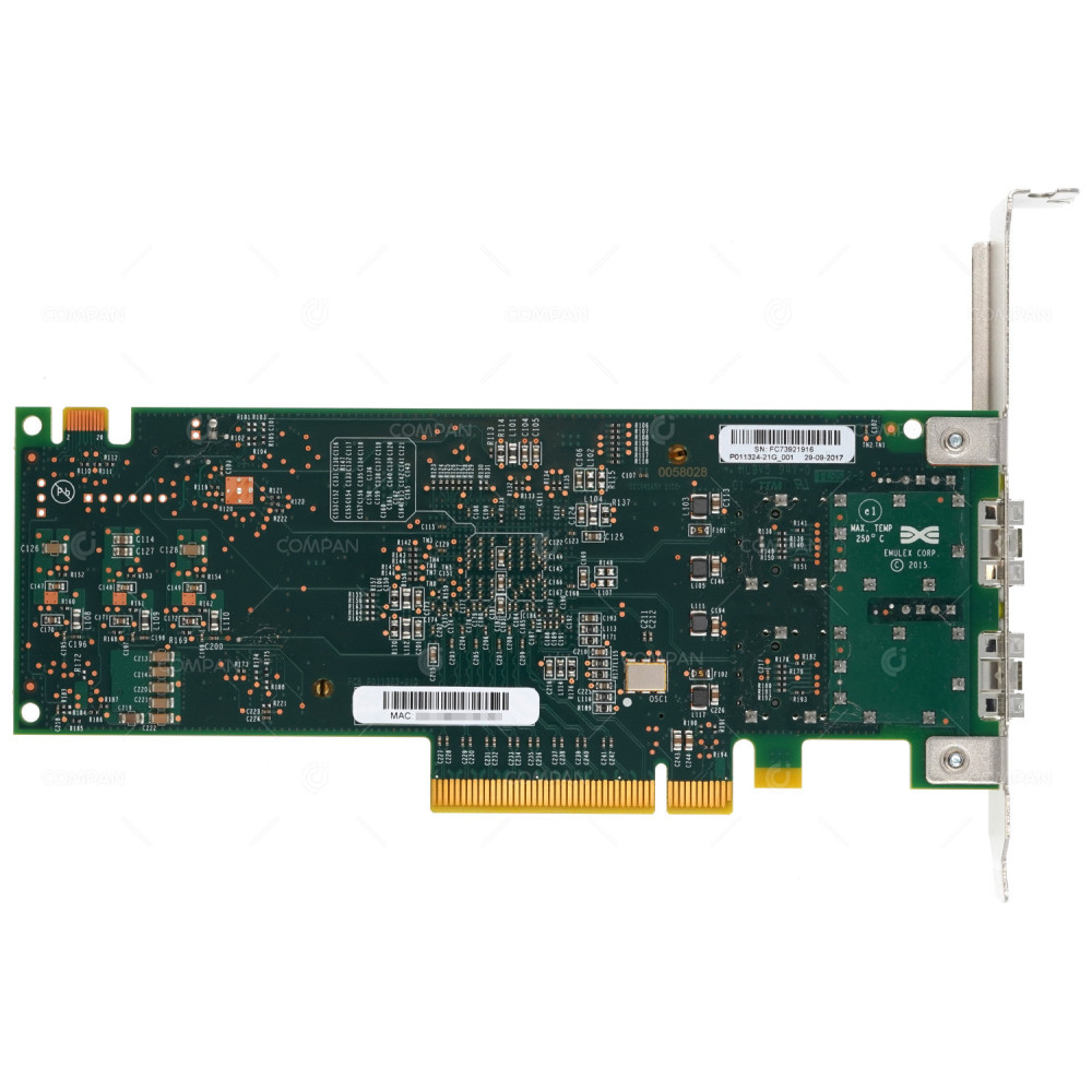 01CV843 IBM EMULEX LPE31002 DUAL PORT 16GB FC ADAPTER 01CV842, P011324-21G, LPE31002